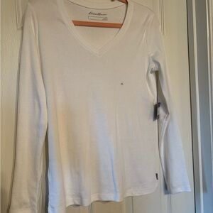 Eddie Bauer White Long Sleeve Tee